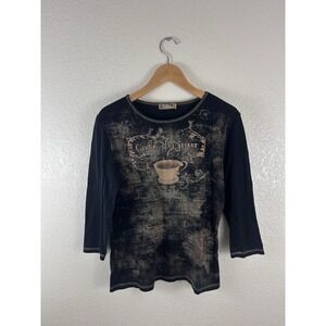 Blue Canyon Clothing "Café du Jour" Long Sleeve Top